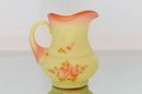 4.5' Fenton Burmese Hand Painted And Signed Pitcher With Roses