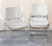 Stackable Metal And Molded Plastic Overflow Chairs Set Of 6