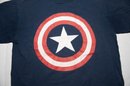 2011 Marvel Mad Engine Navy Captain American Logo And Mad Engine Grey Captain American T-shirts