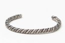 Silver Tone Rop Cuff Bracelet