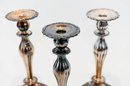 10.5' Heavy 4 Lunt Silver-plate Candlesticks