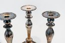 10.5' Heavy 4 Lunt Silver-plate Candlesticks