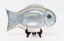 1977 Arthur Court Aluminum Fish Platter With Agate Eye