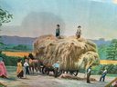 'Harvest Time' Painted Glass Picture