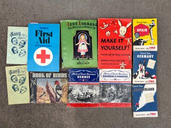 Vintage Books, Including TWA Travel, Tip Guides For Switzerland, Germany And Spain