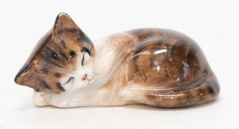 Royal Doulton Porcelain Sleeping Kitty