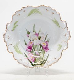 Bavaria RC Pense Porcelain Bowl With Fuchsia Irises