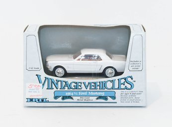 1988 ERTL Vintage Vehicles 1964 Ford Mustang 1/43 Scale White