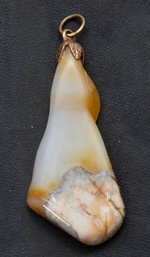 Hand Cut And Polished Agate Pendant