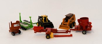 ERTL Die Cast Skid Steers And Implements