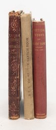 1880-1910 Antique Poetical Works Of Robert Burns, The Sketch Book And Elementary Arithmetics Hardcover Books