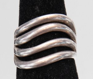 HB Signed Navajo Handmade Sterling Ring Size 6