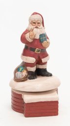 Ceramic Santa Music Box