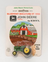 ERTL John Deere Historicals Blueprint Miniature Of 1952