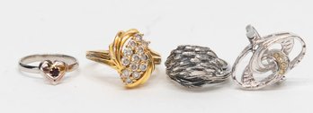 Gold And Silver Tone Fashion Rings