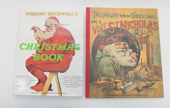 Norman Rockwell's Christmas Book And The Night Before Christmas Hardcover Books