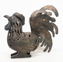 Light Up Metal Rooster
