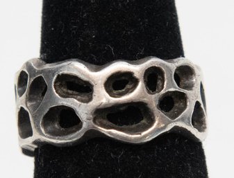 Sterling Honeycomb Ring Size 7.5