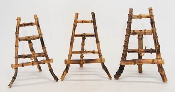 Trio Of Bamboo Picture Easels