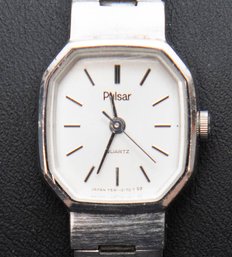 Vintage Ladies Pulsar Silver Tone Watch