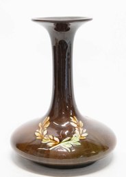 Vintage Mirrored Brown Glazed Vase In The Style Of Rookwood Pottery