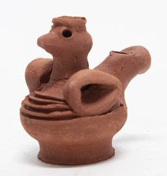 Artisan Made Bird Red Clay Pottery Whistle