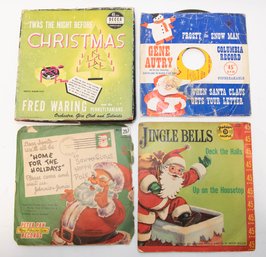 1940s-50s Christmas 45 RPM Vinyl Records