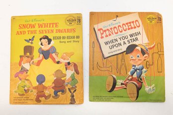 Walt Disney's Little Golden Record Pinocchio And Snow White