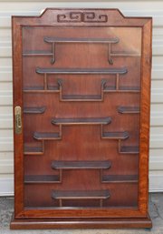 20th Century Chinese Contemporary Wood Wall Vitrine (Will Not Ship) *Appraised