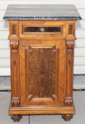 Continental Walnut And Burl End Side Cabinet Probably French. Circa 1870- 1880. *appraised