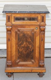 Continental Walnut And Burl End Side Cabinet Probably French. Circa 1870- 1880 *Appraised