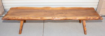 Nakashima Style Hand Crafted Wooden Bench