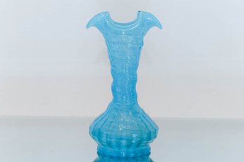 1939 Fenton Spiral Optic Blue 8' Vase