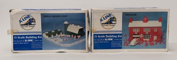 K-Line Barn & Chicken Coop And Firehouse O Scale Building Kits