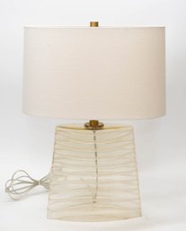 Crate And Barrel Robert Abbey Venezia Glass Lamp (Purchased For $199)