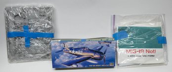 MiG-19 Not!, F6F-5N Night Hellcat And Unknown 1:72 Model Kits AS IS