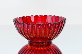 5.5' Imperial Pillar Flute Ruby Red Bowl