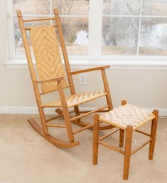 Carolina Style Woven Rocker With Ottoman