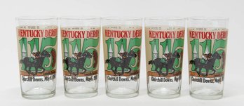 1989 Kentucky Derby Churchill Downs Commemorative Glasses (5)