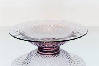 10' Fenton Purple Diamond Optic Shallow Bowl