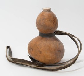 Gourd Water Flask With Leather Strap