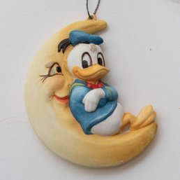 Donald On The Moon Toriart By Anri Made In Italy Ornament