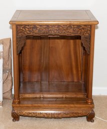 Asian Cabinet With Glass Shelves