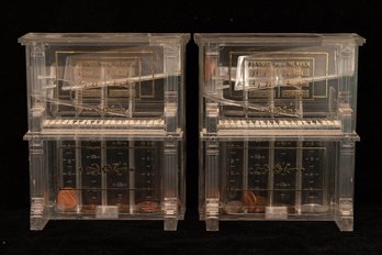 Vintage Plastic Pennies From Heaven Piano Coin Bank Sorters