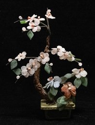 Chinese Late Republic Hardstone Flowering Tree Sculpture *appraised