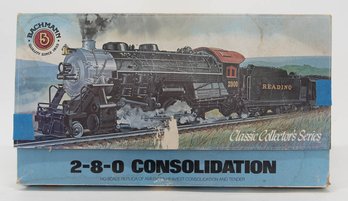 1980s Bachmann 2-8-0 Consolidation HO Scale Replica Of America's Heaviest Locomotive And Tender