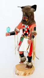 Large! Wolf Kachina Signed Herbert Wilson