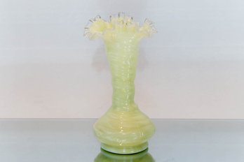 1940s Fenton Ivory Crest 8' Vase