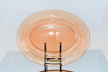 16' Fostoria Amber Oval Serving Plate