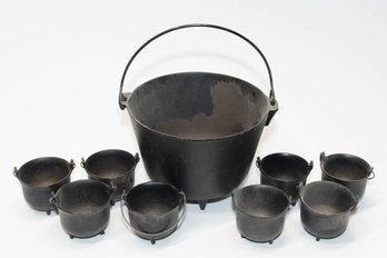 Cast Iron Kettle Pot And Cups
